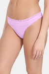 Zivame Anti-Microbial Low Rise Zero Coverage Thong - Violet Tulle — thumbnail 3